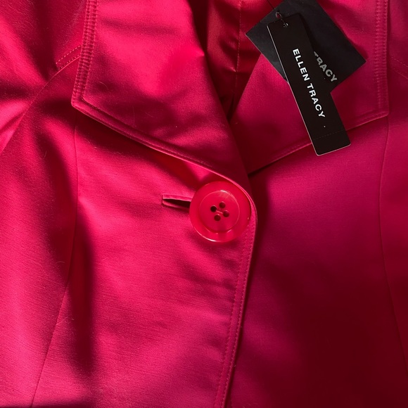 NWT Ellen Tracy Cropped Pink Jacket Size 0P - Picture 7 of 8